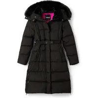 Desigual , Casaco acolchoado com cinto, PoliÉSter, Preto, M