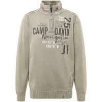CAMP DAVID Pullover cinzento / cáqui / preto