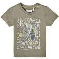 Ikks T-Shirt mangas curtas XS10141-57 rapazes - Cáqui - 12 mois