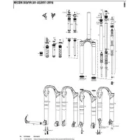 RockShox Kit De Botão De Amortecedor De Retorno Longo Alumínio