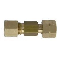 Talamex Conexão De Gás Reta De Compressão X 1/4´´ Com Rosca Esquerda Latão 8 Mm