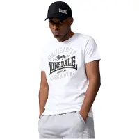 Lonsdale Camisa 'Kilchoan' cinzento claro / preto / branco