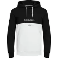 Jack & Jones Sweatshirt 'JJERyder' preto / branco