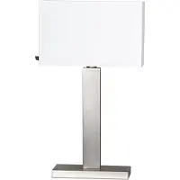 By Rydens Prime Candeeiro de mesa Altura 69 cm níquel/branco
