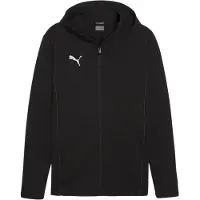 Puma Casaco de treino em moletão 'Team Final' preto / branco