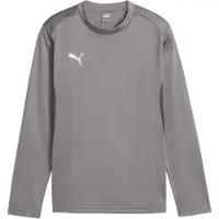 Puma Sweatshirt de desporto cinzento / branco