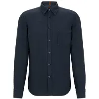 BOSS para homem. 50489344 Camisa Relegant marinho (XS), Casual, Linho, Clássico, Manga comprida
