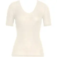 Hanro Camisola interior ' Woolen Silk Kurzarm ' creme / offwhite