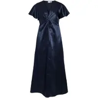 Vila Vestido Longo De Manga Curta Sittas