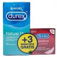 Durex Love Sex Natural Plus 12 preservativi + 3 sensibili — Preservativi