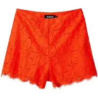 Desigual , Calções renda retro, Vermelho, 36