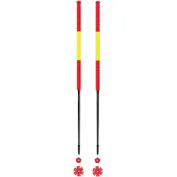 Les batons d'Alain - Bastões ski - Espagne para Unissexo - Tamanho 135 cm - Vermelho
