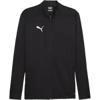 Puma Casaco de treino em moletão 'teamFINAL' preto / branco