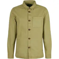 Barbour - Camisas - Regular Washed Overshirt Bleached Olive para Homem - Tamanho S - Caqui
