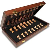 Cayro Jogo De Tabuleiro Xadrez De Marchetaria Dobrável Plus