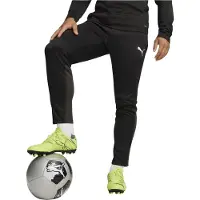 Puma Calças de desporto 'Team Goal' cinzento / preto