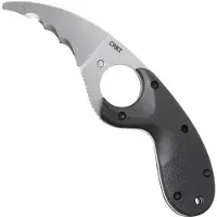 CRKT Faca Bear Claw, faca serrilhada, preto