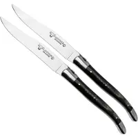Laguiole En Aubrac , 22C99BUIH, conjunto de facas para bife, 2 peças, chifre de búfalo