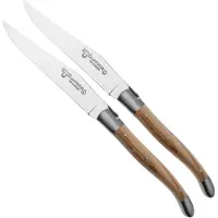 Laguiole En Aubrac 22C99OLIH, conjunto de facas para bife 2 peças, madeira de oliveira