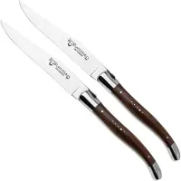 Laguiole En Aubrac 22C99MORIH, conjunto de facas para bife 2 peças, madeira de cerne roxo