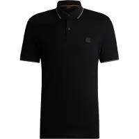 BOSS para homem. 50507699 Pólo Passertip preto (L), Casual, Sintético, Manga curta