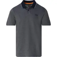 BOSS para homem. 50507814 Pólo Piqué em algodão com logótipo estampado azul-marinho (S), Casual, Manga curta