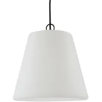 LINDBY Candeeiro de exterior suspenso Alaida, branco, plástico, E27, IP44