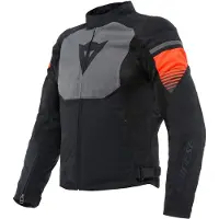 Dainese Air Fast jaqueta de tecido Preto/Cinzento/Vermelho néon 50