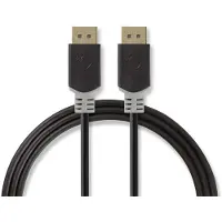 Nedis Cabo Displayport Ccbw37014at20 Dp M-dp M 8k Banhado A Ouro Ouro 2 M 60hz
