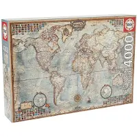 Educa O Quebra-cabeça Do Mapa Político Mundial 4000 Peças