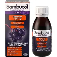 Sambucol Immuno Forte Sabugueiro preto Vitamina C e Zinco Suporte do sistema imunitário Xarope 120 ml