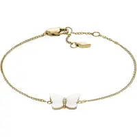 Fossil Pulseira ouro / branco pérola