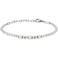 Breil Pulseira de esferas em aço e cerâmica grega Mixology TJ3545