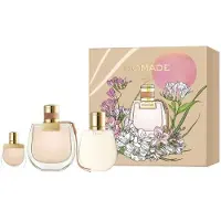 Chloé Conjunto box eau de parfum Nomade 75 ml, Nomade eau de parfum 5 ml mini + loção corporal Nomade 100 ml - 75 ml