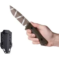 Acta Non Verba ANV P250 P250-005 Cerakote Coyote Camo Sleipner, Olive GRNPU, faca de sobrevivência