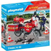Playmobil Caminhão De Bombeiros No Local Do Acidente Jogo De Construção