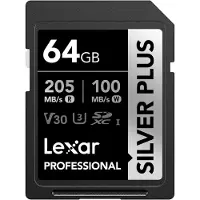 Lexar Cartão Sd Professional Silver Plus 64gb Sdxc V30 Uhs-i