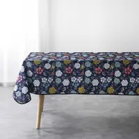 Douceur d'intérieur Toalha de mesa NAPPE RECTANGLE 150 x 240 CM POLYESTER IMPRIME LILY BLEU - Azul - 150x240 cm