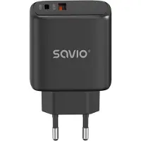 Savio Carregador De Parede Usb-a E Usb-c La-06/b Usb Quick Charge Power Delivery 3.0 30w
