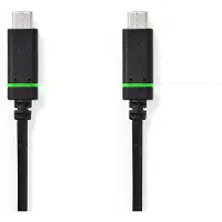 Nedis Ccgb64700bk20 Cabo Usb 3.2 Gen 1 Usb-c M-usb-c M 4k A 5 Gb/s Niquelado 2 M 60w 60hz