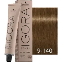 Schwarzkopf Profissional Igora Royal Absolutes - tintura permanente com colágeno, 60ml 9-140 | Loiro Cinza Extra Brilhante Bege Naturale
