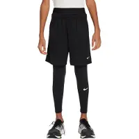 Nike Calças de desporto 'Pro' preto / branco