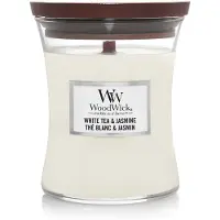 Woodwick Frasco de Chá Branco e Jasmim (Chá Branco e Jasmim) - Vela Perfumada - 275,0 g