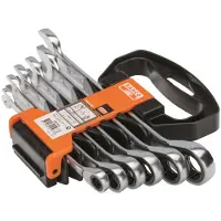 Bahco Conjunto De Chaves Combinadas Com Catraca Metric 6 Unidades