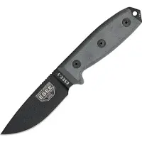 ESEE Model 3 black blade, grey handle 3P-MB-B com bainha + clipe e MOLLE-compatible