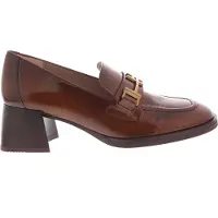 Hispanitas para mulher. HI243590 Sapatos de salto alto em pele castanha (37), Couro, Marrom, 3 a 5cm, Nenhum, Casual