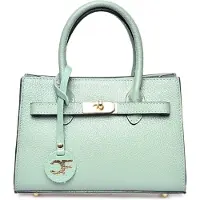 Carla Ferreri Borsa a Mano in Pelle Celadon — Borsa a mano