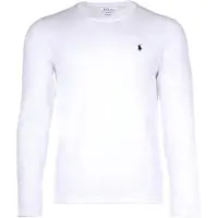 Ralph Lauren para homem. 714844759004 Camisa de noite em malha de algodão branco (S), Homewear, Manga comprida