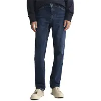 Gant para homem. 1000261 Calças de ganga de corte regular azul (42/34), Casual, Algodão, Denim