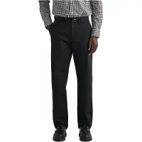 Gant para homem. 1505222 Calças chino de sarja de corte regular preto (29/34), Casual, Algodão